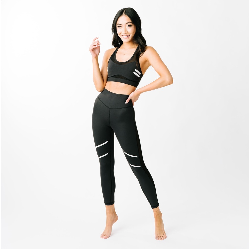 Black Reflective Light n Tight Hi-Rise